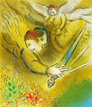 Der Engel des Gerichts lithographiert den Zeitgenossen Marc Chagall Ölgemälde